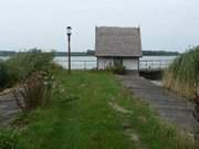 An der Halbinsel Gnitz: Anleger auf der Insel Grmitz.