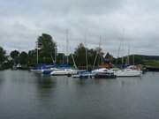 Besser im Hafen bleiben: Regenwetter auf der Insel Usedom.