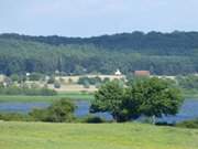 Blick ber das Achterwasser: Bernsteinbad ckeritz auf Usedom.