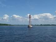 Wasserstrae: Seezeichen markieren die Schifffahrtswege im Stettiner Haff.