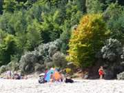 Seebad ckeritz: Erste Herbstfrbung am Ostseestrand der Insel Usedom.