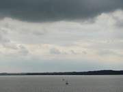 Segelboot auf dem Peenestrom: Usedomer Halbinsel Gnitz.