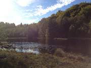 Blick ber den herbstlichen Mmmelkensee zwischen Bansin und ckeritz.