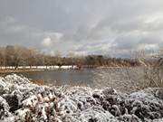 Blick ber den Klpinsee im Seebad Loddin auf Usedom.