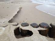 Ostseebad Koserow auf Usedom: Tauwetter am Ostseestrand.