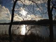 Winterurlaub auf der Insel Usedom: Der Klpinsee im Seebad Loddin.