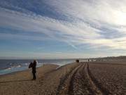 Urlaub auf Usedom: Der Sandstrand des Ostseebades Heringsdorf.