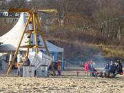 Weihnachtspyramide am Ostseestrand: Winterurlaub in Heringsdorf.