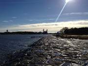 Swinemnde auf Usedom: Der Hafen von der Westmole aus gesehen.