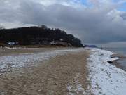 Winter an der Ostseekste der Insel Usedom: Strand bei ckeritz.