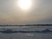 In der Morgensonne: Verschneiter Flugplatz Peenemnde.
