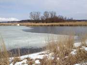 Eisgrenze: Wasser und Eis auf der Melle am Loddiner Hft.