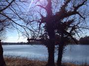 Blick ber den idyllischen Klpinsee im Seebad Loddin.