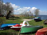 Usedomer Halbinsel Lieper Winkel: Hafen Warthe am Achterwasser.