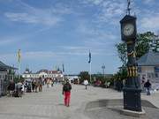 Ostseebad Ahlbeck: Seebrcke, Promenadenplatz und Jugendstiluhr.