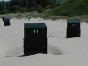 Vom Wind geformt: Strandkrbe in "Sandburgen".