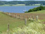 Zwischen Loddin und ckeritz: Wassersport auf dem Achterwasser.