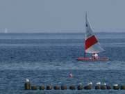 Urlaub auf Usedom: Segelboot auf der Ostsee.