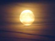 Mondaufgang ber der Usedomer Halbinsel Loddiner Hft.