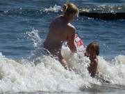 Badespa fr die ganze Familie: Am Ostseestrand Zempin.