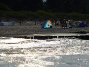 Abendsonne auf der Ostsee: Strand beim Bernsteinbad ckeritz.