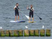 Nichts geht ohne Anglismus im Wassersport: "Stand up paddling".