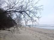 Usedom Mitte Dezember: Sandstrand des Ostseebades Koserow.