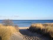 Schne Farbigkeit: Strandzugang nahe des Seebades Zempin.