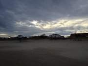 Dunkle Wolken ber Usedom: Ostseekste von Albeck.