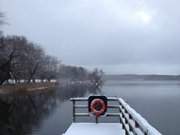 Winter in der Usedomer Inselmitte: Schwaneninsel im Klpinsee.