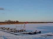 Stettiner Haff in der Sonne: Fischerhafen von Kamminke.