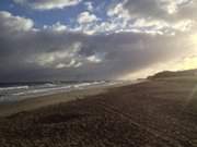 Klpinsee auf Usedom: Strand Richtung Stubbenfelde und ckeritz.