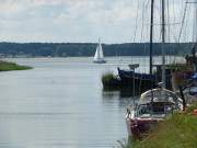 Segelboot am Nordhafen: Von der Peenemndung in den Greifswalder Bodden.