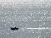 Usedomer Hinterland: Boot auf dem Achterwasser bei Pudagla.