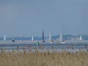 Zwischen Usedom und Rgen: Boote auf dem Greifswalder Bodden.