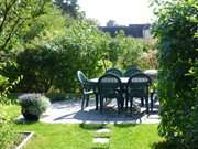 Grillplatz im Garten: Steinbock-Ferienwohnungen an der Strandstrae.