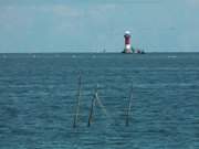 Zwischen Usedom und dem Ruden: Leuchtturm im Greifswalder Bodden.