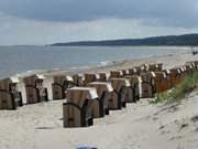 Wenige Gste: Auf dem Strand des Seebades Lubmin.