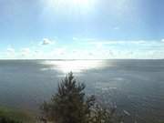 Sonneninsel Usedom: Weiter Blick ber das Achterwasser.