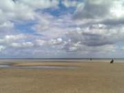 Weit drauen im Wattenmeer: Sandstrand am Peenemnder Haken.