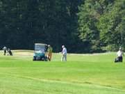 Green und Bunker: Golfplatz im Hinterland von Ahlbeck.