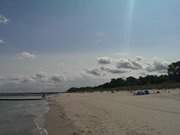 Blick nach Koserow: Ostseestrand des Seebades Zempin.