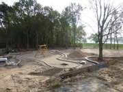 Am Klpinsee wird die Strandpromenade gebaut: Ein Spielplatz entsteht.