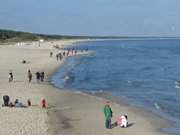 Blick nach Trassenheide: Ostseestrand von Zinnowitz.