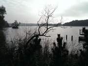 Blick von der Strandstrae: Der Klpinsee im Seebad Loddin.