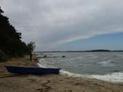 Sandstrand am Peenestrom: Usedomer Halbinsel Gnitz.