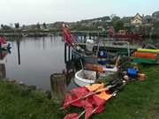 Fischereihandwerk auf Usedom: Achterwasserhafen Loddin.