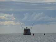 Knstliche Insel im Greifswalder Bodden: Teil des Flugplatzes Peenemnde.