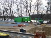 Am Klpinsee: Die Strandpromenade von Loddin wird gebaut.