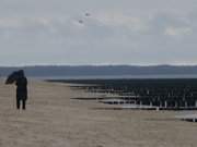 Windiges Wetter: Strandwanderung zwischen Koserow und Zempin.